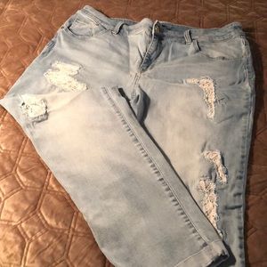 Chico’s Platinum cuffed ankle jean